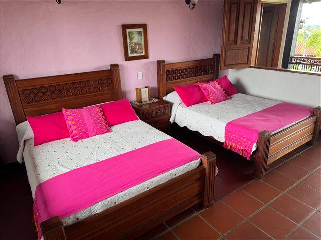 habitacion con dos camas casa-campestre-venecia